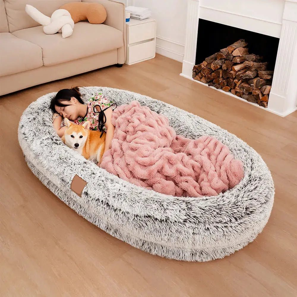 Orthopedic Calming Dog Bed – Washable Waterproof Donut Bed for Puppies & Large Dogs
