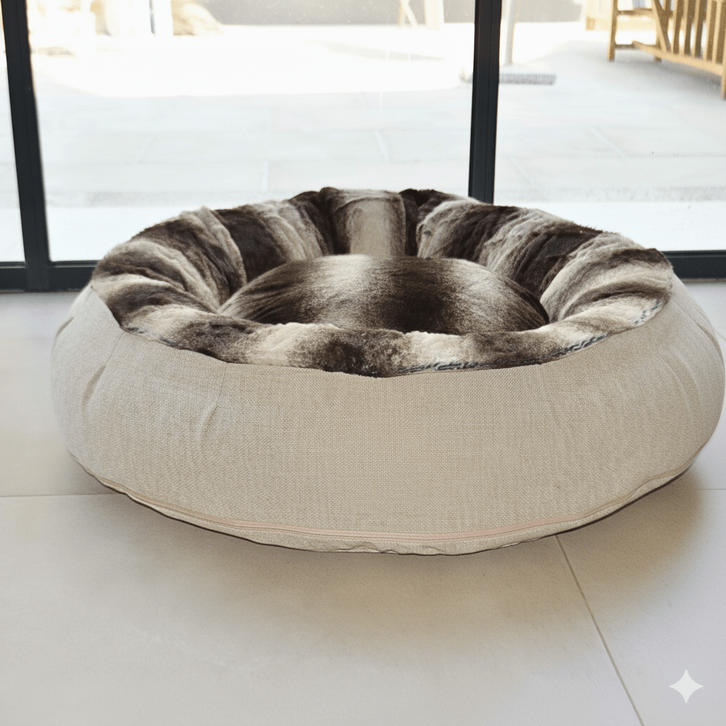 Donut Dog Bed – Calming Orthopedic Washable Luxury Nest for Medium to XL Dogs