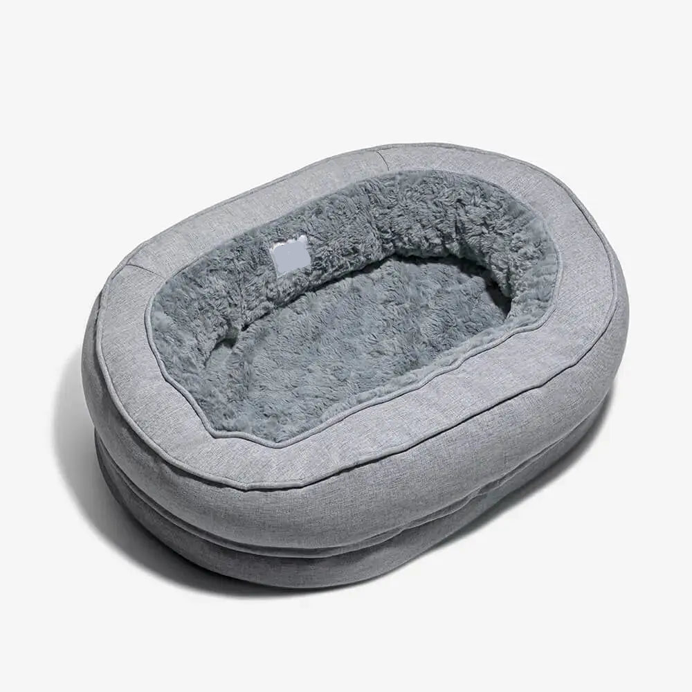 Orthopedic Calming Dog Bed – Washable Waterproof Donut Bed for Puppies & Large Dogs