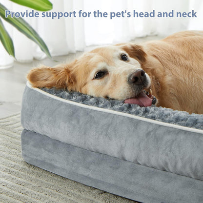 Orthopedic Memory Foam Dog Bed – Waterproof & Washable Sofa for Large Dogs (XL–3XL)