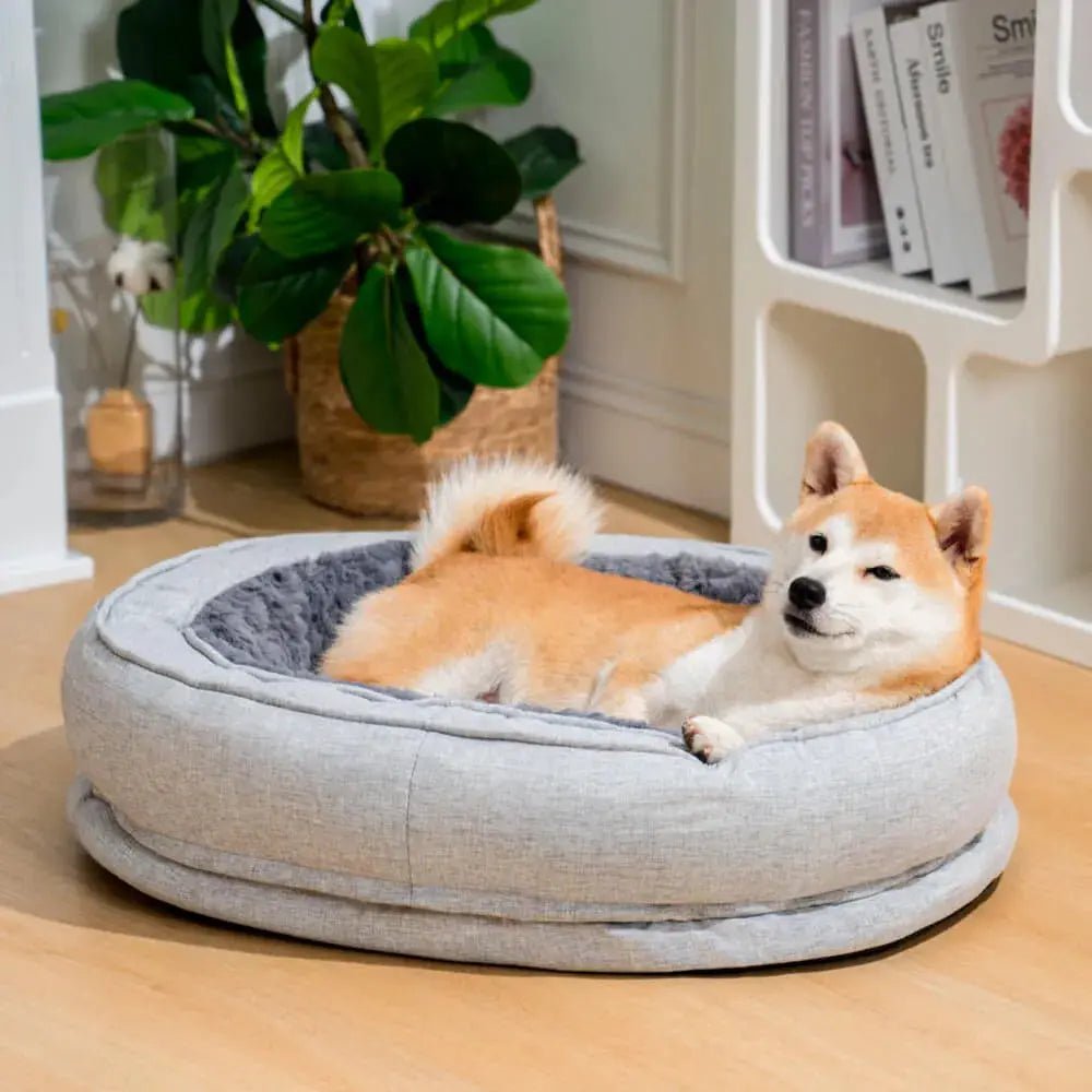 Orthopedic Calming Dog Bed – Washable Waterproof Donut Bed for Puppies & Large Dogs