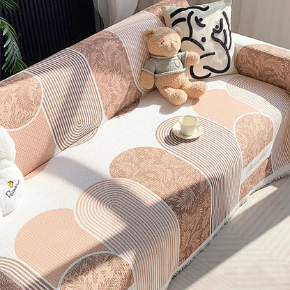 Waffle Texture Fabric Breathable Skin-Friendly Furniture Decorative Couch Cover - FUNNYFUZZY