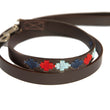 Polo Dog Lead - Pampa cross - Navy/pale blue/red