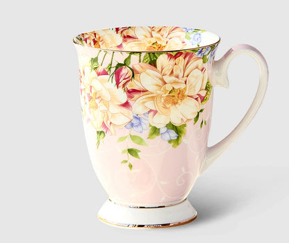 Bone ceramic coffee mug vintage tea ceremony