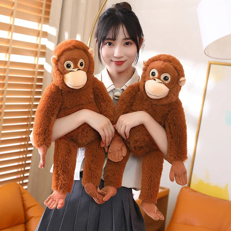Cartoon Gorilla Plush Toy Chimpanzees Monkey Soft Stuffed Doll Backpack Car Bag Room Decor Kid Gift