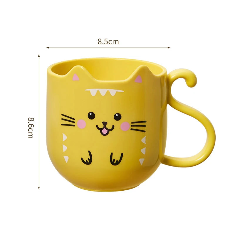 Cute Cat Mouthwash mug Toothbrush Cup Home Travel Cartoon Thickened Wash Cup