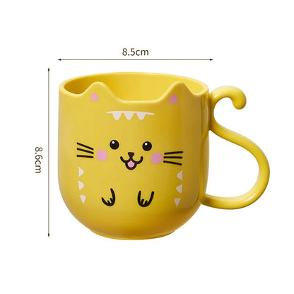 Cute Cat Mouthwash mug Toothbrush Cup Home Travel Cartoon Thickened Wash Cup