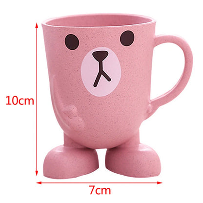 Cute Cat Mouthwash mug Toothbrush Cup Home Travel Cartoon Thickened Wash Cup
