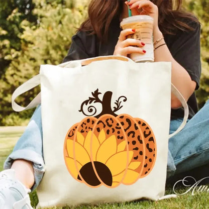 Thanksgiving Tote Bag  Large Capacity Pumpkin Handbag