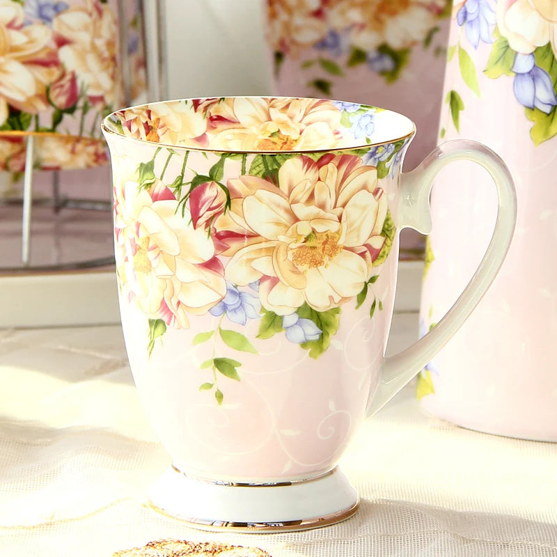 Bone ceramic coffee mug vintage tea ceremony