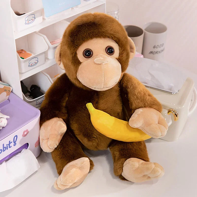 Monkey Doll Funny Plush Toys Soft Wild Animals Appease Doll Creative Birthday Gift