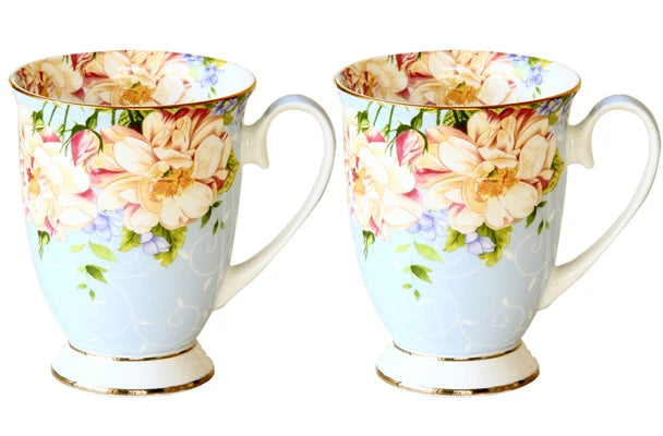 Bone ceramic coffee mug vintage tea ceremony