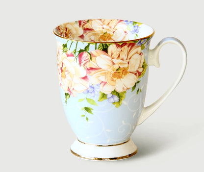 Bone ceramic coffee mug vintage tea ceremony