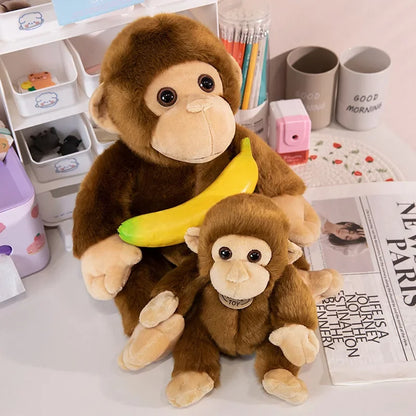 Monkey Doll Funny Plush Toys Soft Wild Animals Appease Doll Creative Birthday Gift