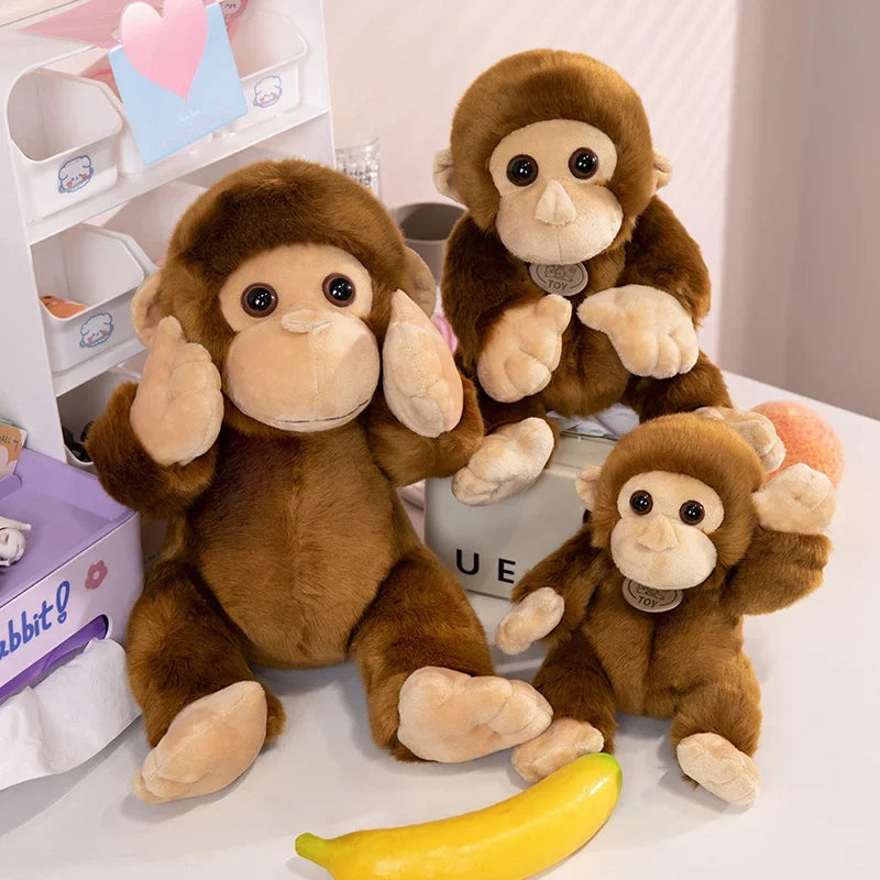 Monkey Doll Funny Plush Toys Soft Wild Animals Appease Doll Creative Birthday Gift