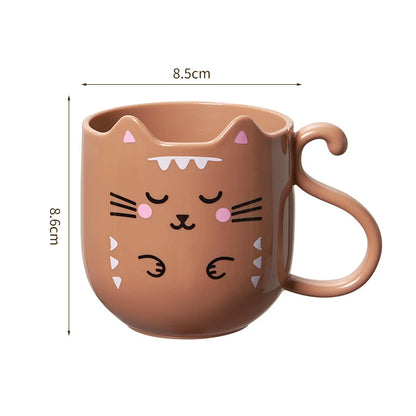 Cute Cat Mouthwash mug Toothbrush Cup Home Travel Cartoon Thickened Wash Cup