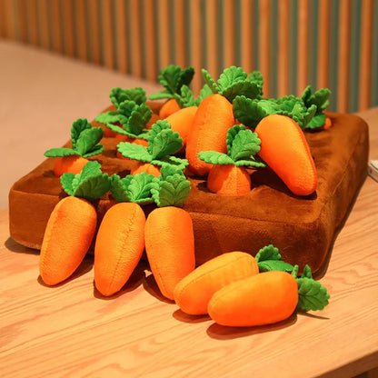Creative Cute Carrot Plush Toy Pulling Radish Vegetable Plant Stuffed Plush Doll Back Hugging Pillow For Children Pet Chew Toy