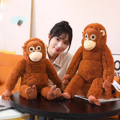 Cartoon Gorilla Plush Toy Chimpanzees Monkey Soft Stuffed Doll Backpack Car Bag Room Decor Kid Gift