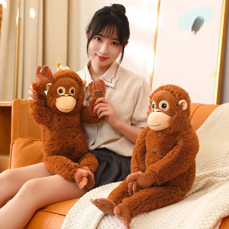 Cartoon Gorilla Plush Toy Chimpanzees Monkey Soft Stuffed Doll Backpack Car Bag Room Decor Kid Gift