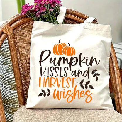 Thanksgiving Tote Bag  Large Capacity Pumpkin Handbag