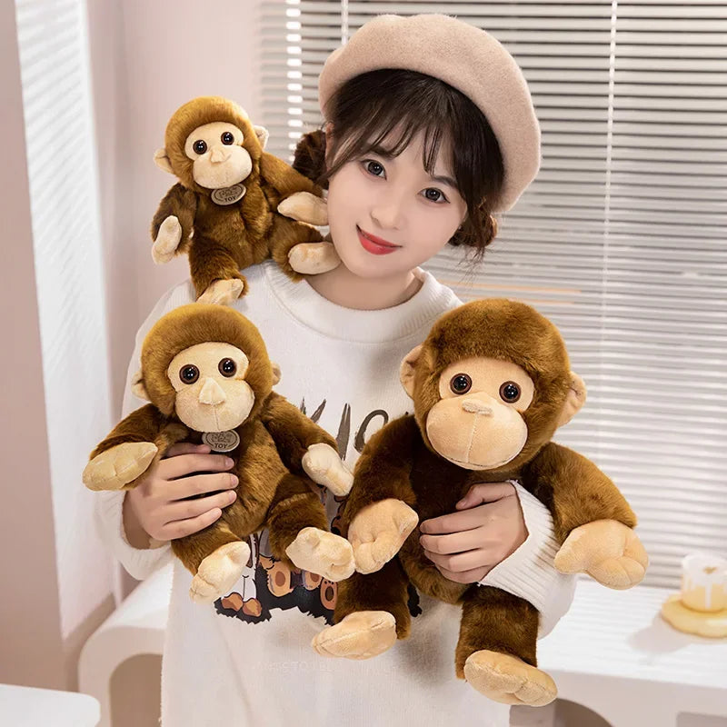 Monkey Doll Funny Plush Toys Soft Wild Animals Appease Doll Creative Birthday Gift