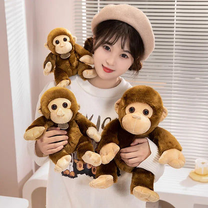 Monkey Doll Funny Plush Toys Soft Wild Animals Appease Doll Creative Birthday Gift