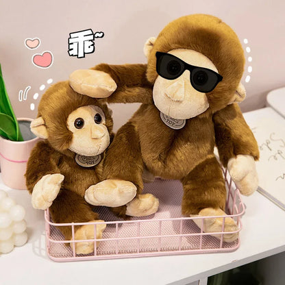 Monkey Doll Funny Plush Toys Soft Wild Animals Appease Doll Creative Birthday Gift