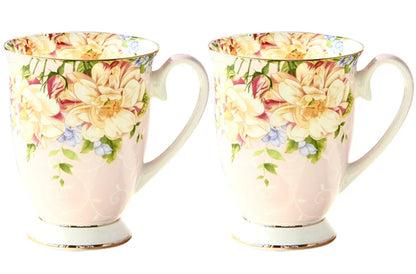 Bone ceramic coffee mug vintage tea ceremony