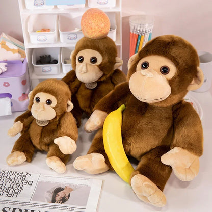 Monkey Doll Funny Plush Toys Soft Wild Animals Appease Doll Creative Birthday Gift