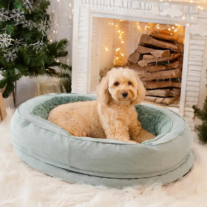 Orthopedic Calming Dog Bed – Washable Waterproof Donut Bed for Puppies & Large Dogs