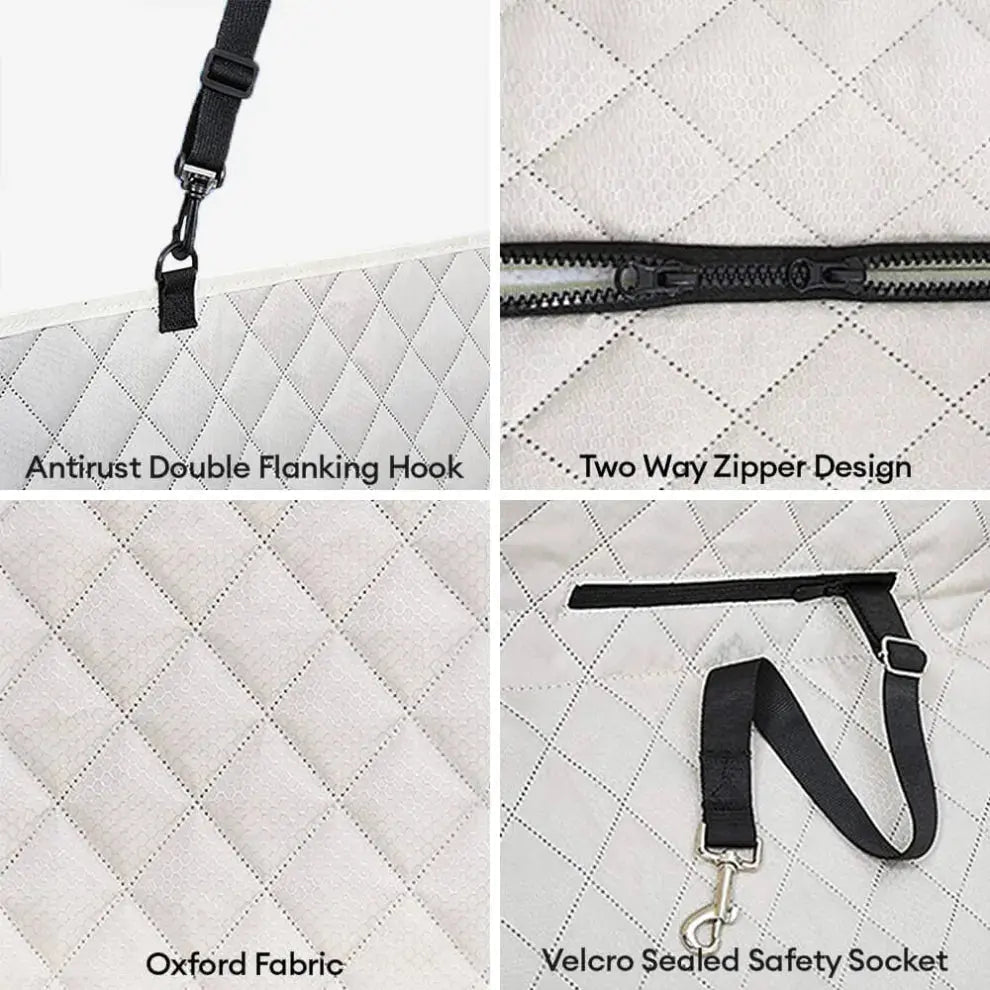 Dog Car Seat Cover & Hammock – Waterproof 6-in-1 Back Seat Protector, Washable