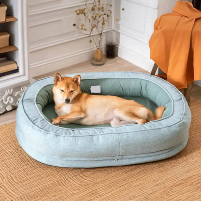 Orthopedic Calming Dog Bed – Washable Waterproof Donut Bed for Puppies & Large Dogs