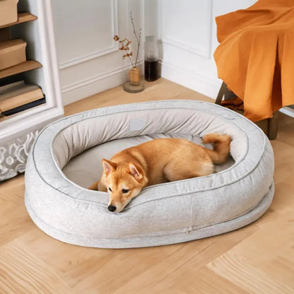 Orthopedic Calming Dog Bed – Washable Waterproof Donut Bed for Puppies & Large Dogs